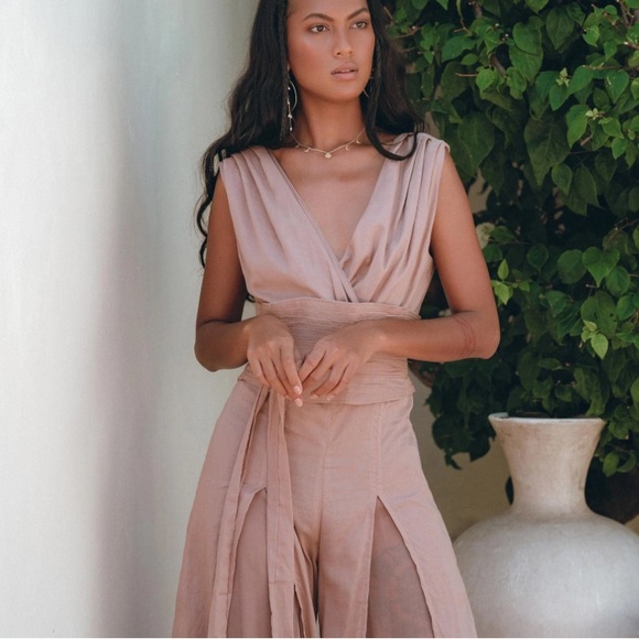 AYA Sacred Wear Dusty Pink Jumpsuit NWT - Picture 3 of 8